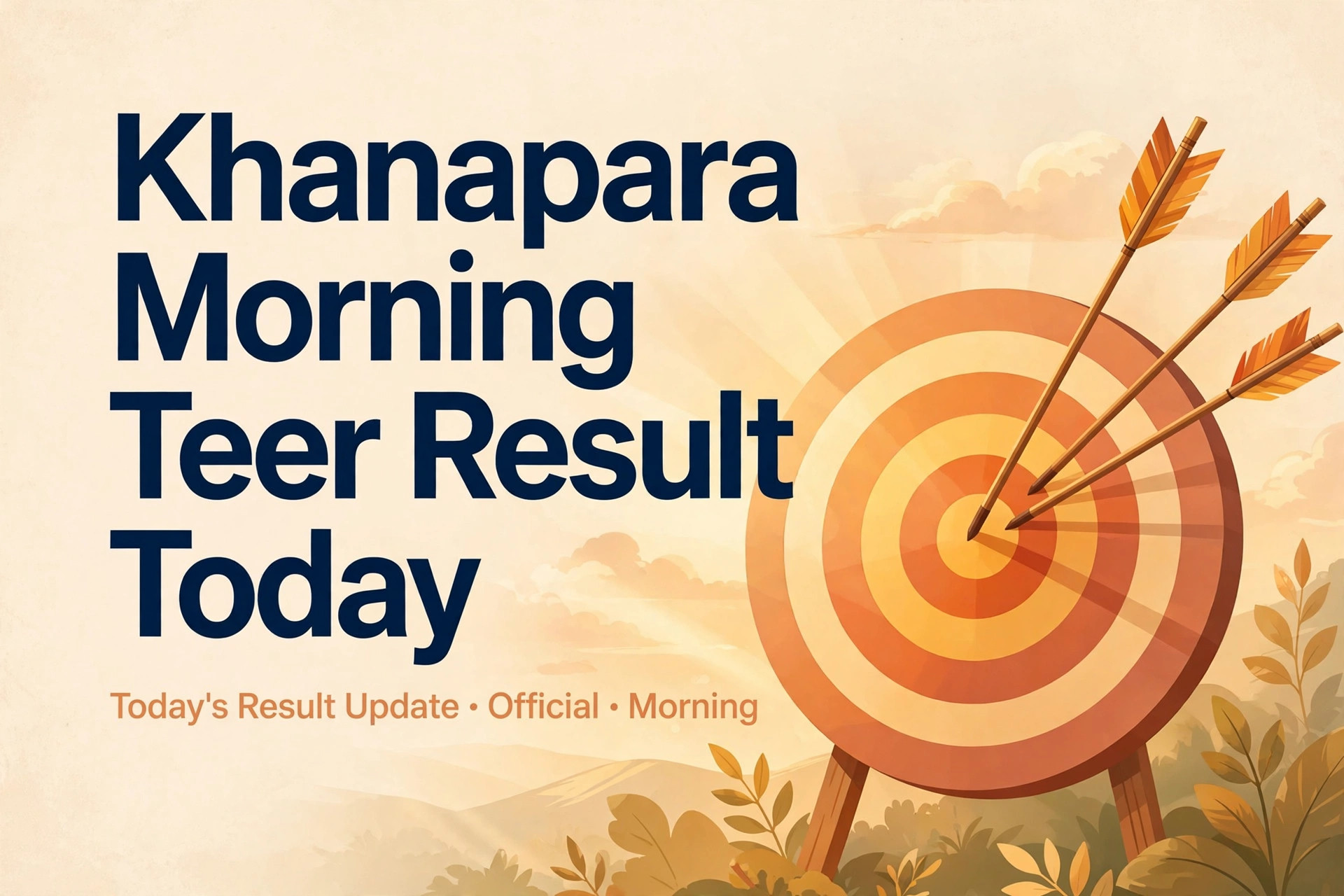 Khanapara morning teer result today title card with archery target graphic