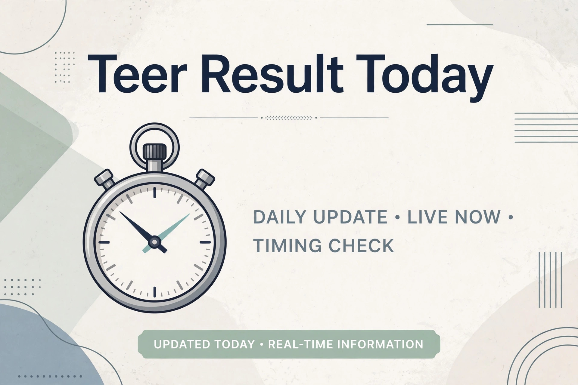 Fastest way to check teer result today across all sessions
